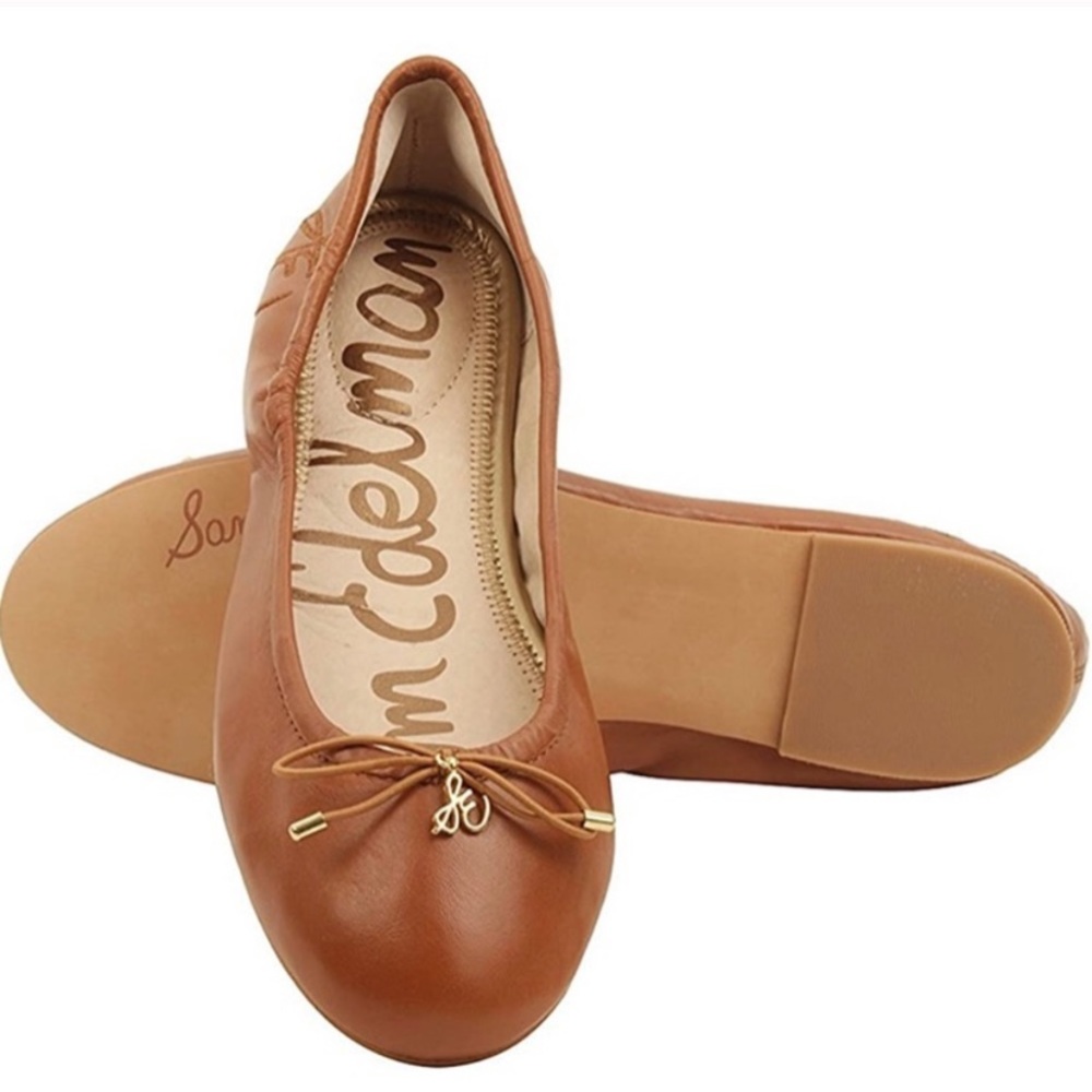 Sam Edelman Brown Leather Flats Shoes 10 Felicia